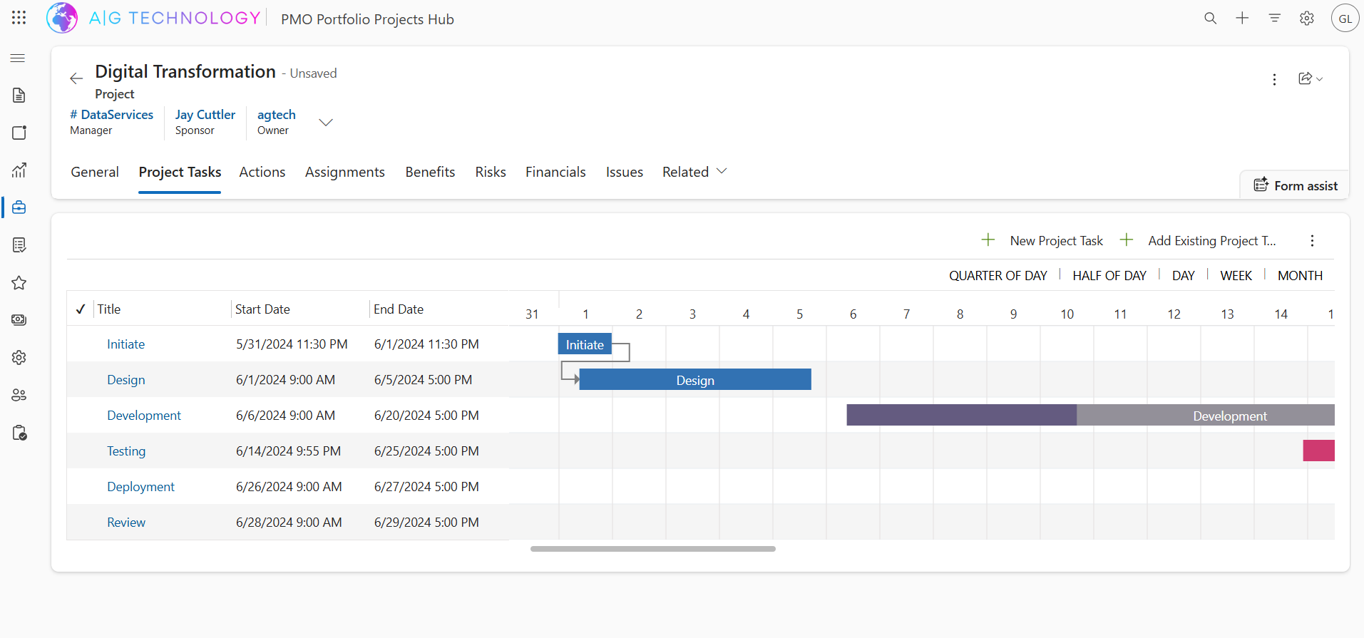 PMO Accelerator screenshot